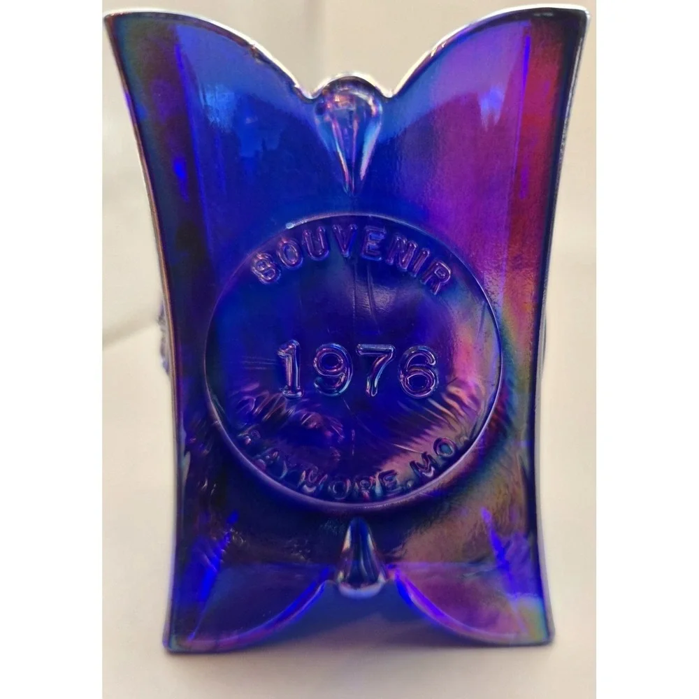 Vintage Toothpick Holder Limited Edition Carnival Glass  Bicentennial 1976